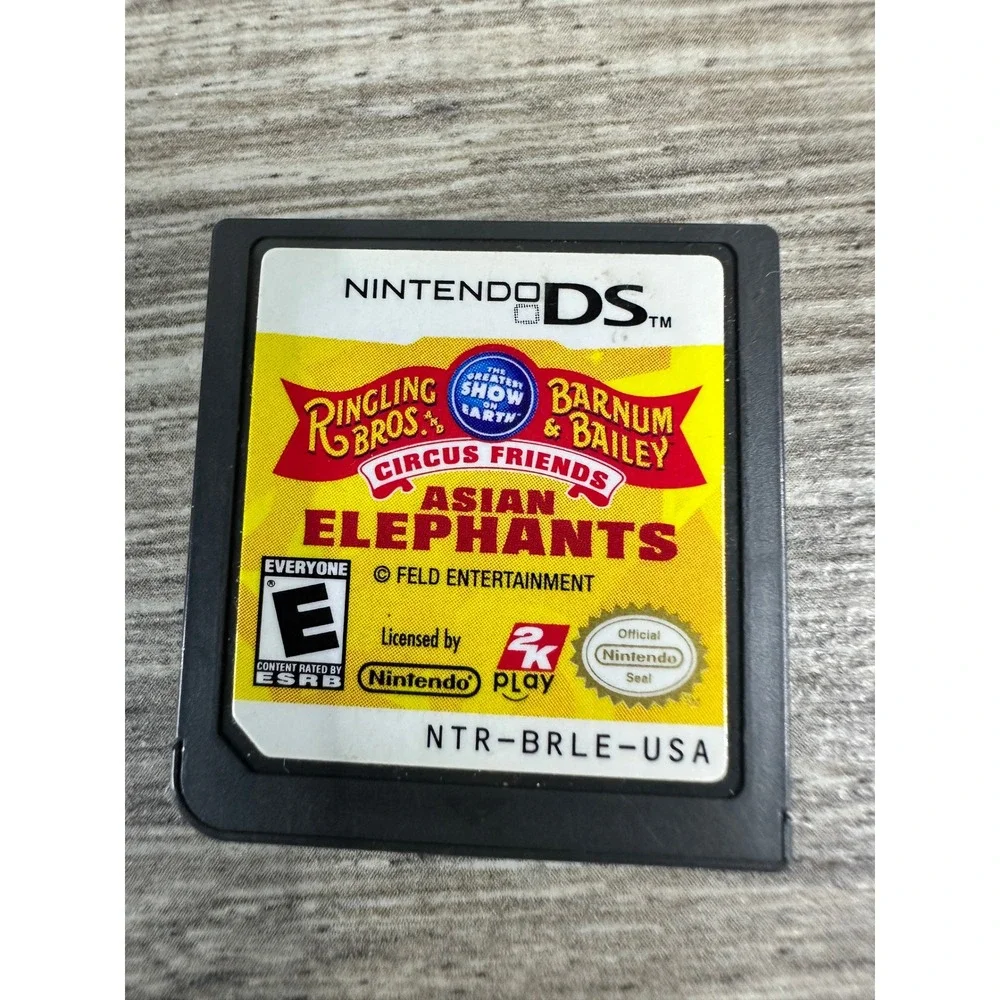Ringling Bros‎ Barnum & Bailey Circus Friends Asian Elephants Nintendo DS